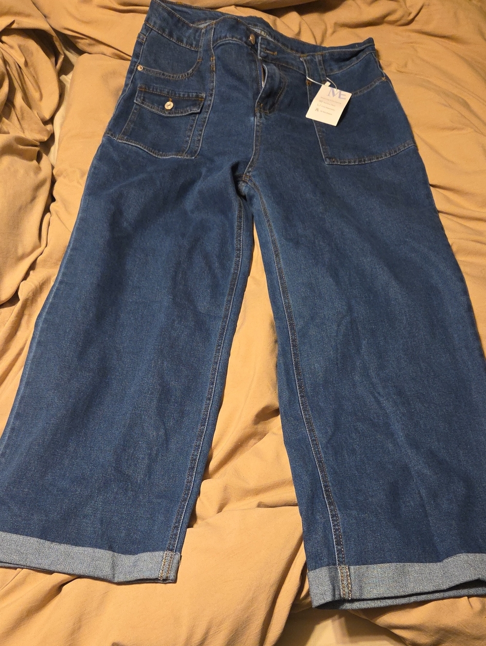 High-Rise Wide Leg Jeans in Blue by